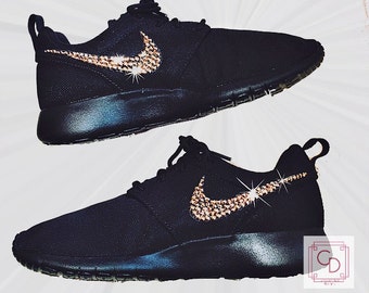 black and rose gold nikes womens