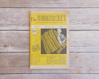 Doily Patterns To Crochet Vintage Crochet Patterns 1950s Home Wears Do It Yourself Home Pieces Workbasket 1950s Yellow Magazine Retro Read