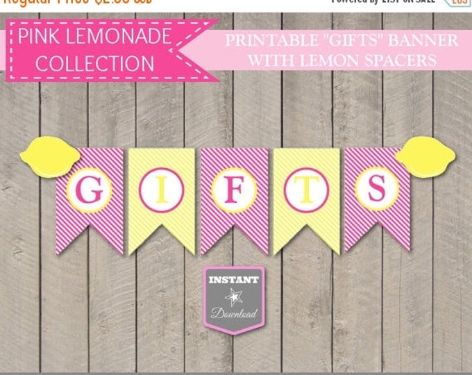 SALE INSTANT DOWNLOAD Pink Lemonade Gifts Banner/ Printable Diy / Bright Pink Lemonade Collection / Item #418