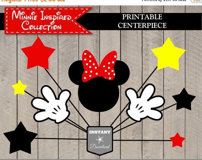 SALE INSTANT DOWNLOAD Red Girl Mouse Printable Party Centerpiece / Red Girl Mouse Collection/ Item #1927