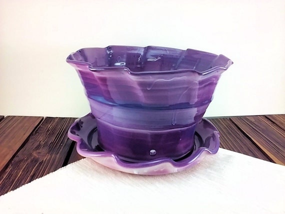 Deep Purple Ceramic Planter flower pots plant pots planter