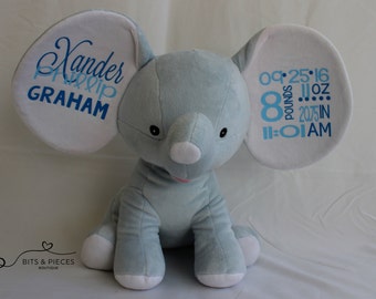 Cubbies Personalized Stuffed Animal- Birth Announcement - Personalized Baby Gift - Valentine's Day Gift - Baby Shower Gift