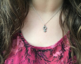 Feminism Venus female symbol necklace