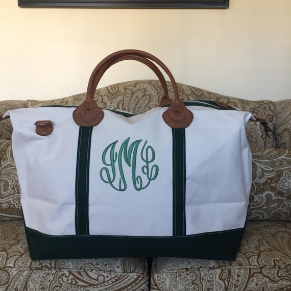 Monogram Travel Bags Leather and Canvas by KaileysMonogramShop