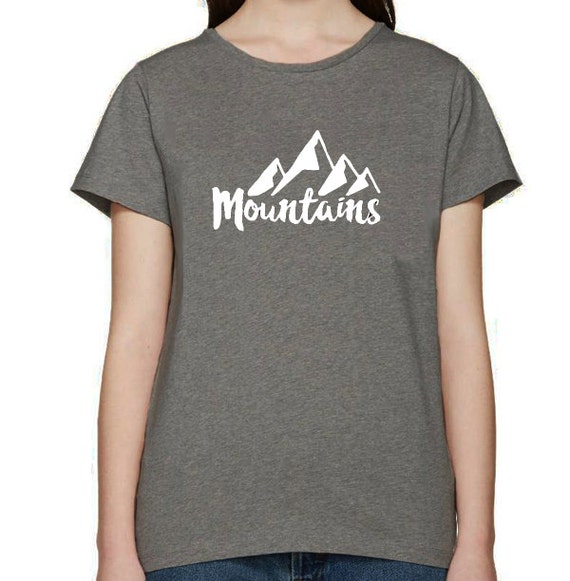Items similar to Mountain Mountains Grey Shirt T-Shirt TShirt T Shirt ...