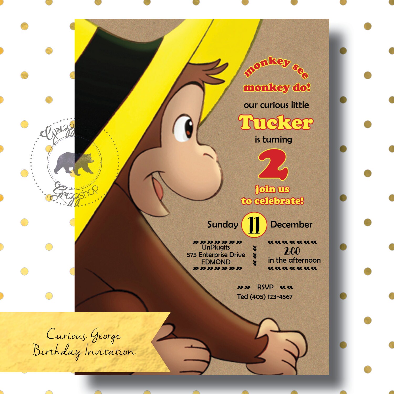 Curious George Birthday Invitations Birthdaywr