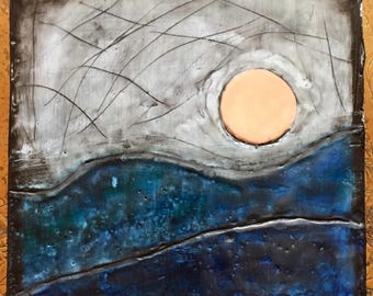 8x8 Encaustic Painting