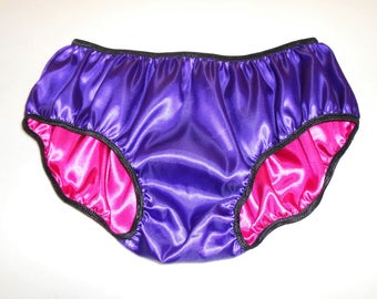 Items similar to Free Shipping Adult Sissy Baby Double Satin Panties ...