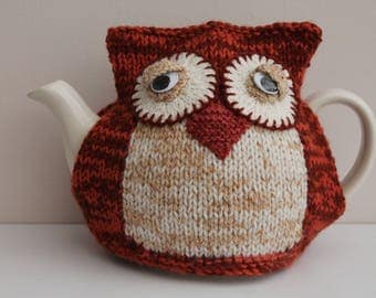 Owl tea cosy .Sleepy owl tea cosy . Will fit 2 pint tea pot. Owl cozie. Gift idea