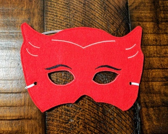 PJ Masks Owlette costume mask with elastic, Kids birthday party, party favor, Halloween