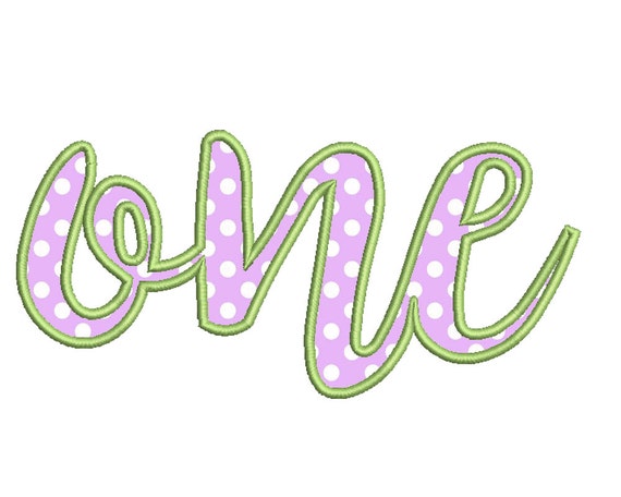 CURSIVE ONE Appliqué Design Machine Embroidery Instant