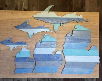 Michigan Wall Art home decor proudly hand-made in the mitten statethewoodnwall Michigan Wall Art home decor proudly hand-made in the mitten statethewoodnwall