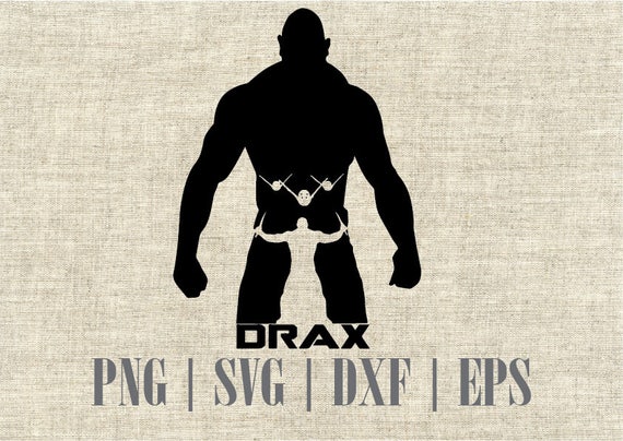 Drax Guardians of the Galaxy Silhouette SVG Cutting File