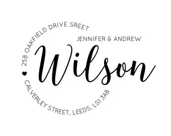 CUSTOM RETURN ADDRESS Stamp - personalized address stamp, return address stamp, wedding stationery, rsvp reply stamp, 3.2"x2.2" (cas92)