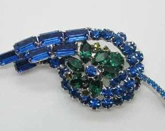 Vintage Rhinestone Jewelry - "Juliana" Brooch Pin - Verified - Delizza & Elster