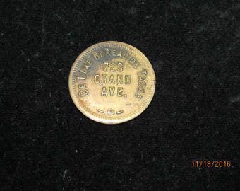 Vintage De Luxe Deluxe Bureau De Tabac Trade Token Coin 5 Cent Trade #2589