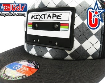 smARTpatches Truckers Vintage Style Clear Mixtape Cassette Trucker Hat Cap by lidstars headwear