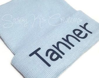 Newborn Hospital Hat, Personalized Newborn Hat, Boys Hospital Hat, Blue Hospital Hat, Baby Gift, Baby Shower Gift