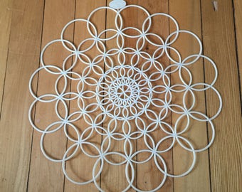 Vintage 1950s Tupperware White Plastic Circle Doilie!