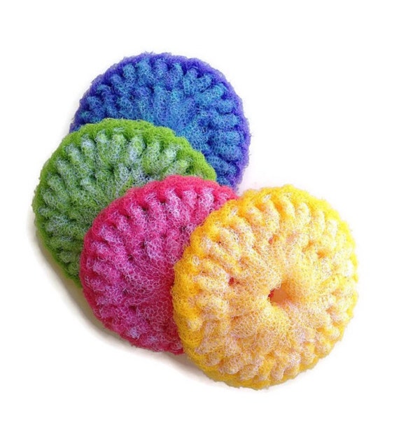 Dish Scrubbies Nylon Pot Scrubber 4 by AllSylviasCreations on Etsy