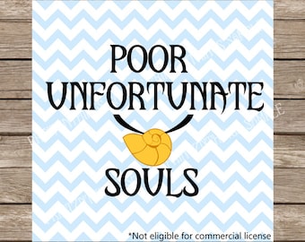 Disney SVG, Little Mermaid svg, Poor Unfortunate Souls, Mermaid SVG, Witch svg, svg disney, Ariel svg, halloween svg, svg files for cricut