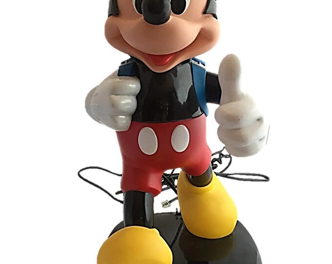 Vintage Mickey Mouse Backpack Phone - 1980s Walt Disney Character Phone - Vintage Phone,