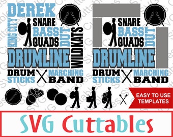 Drum Line SVG, DXF, EPS, Drum Line Subway art, Digital Cut File