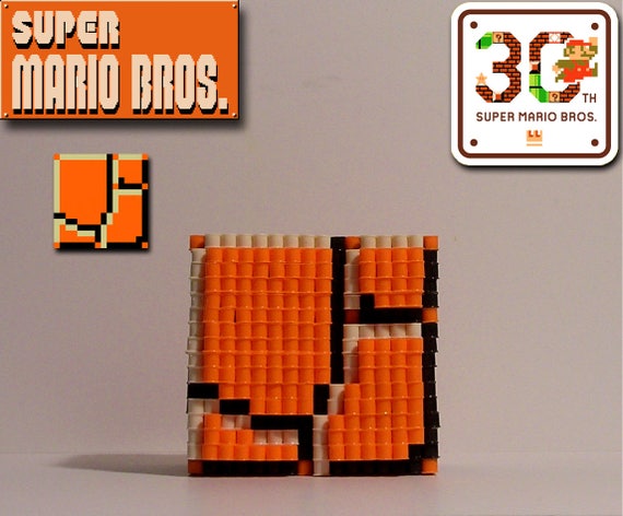 SUPER MARIO BROS. 3D Ground Block Pixel Bead Figure