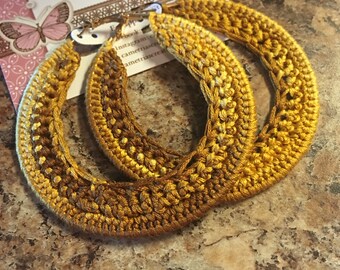 Crochet Hoop Earrings