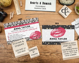 lipsense senegence business cards in hearts damask printed and shipped full color - Senegence Business Cards lipsense senegence business cards in hearts damask printed and shipped full color - Senegence Business Cards