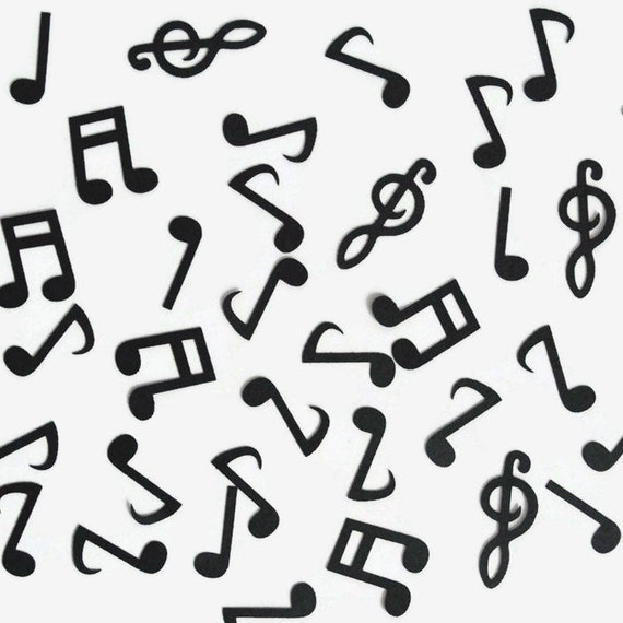 Music Note Confetti 100 Pieces Black Music Notes Confetti