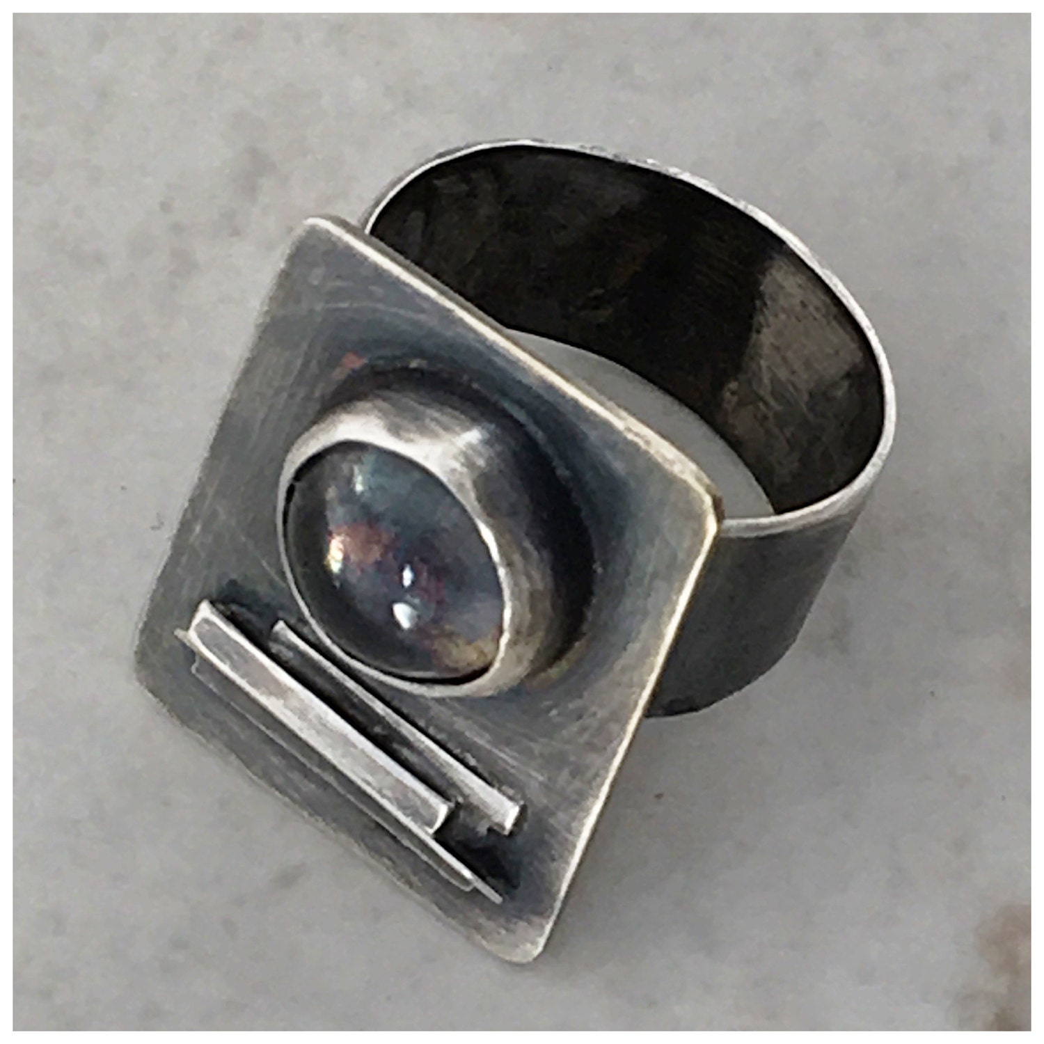 Quirky Sterling Statement Ring Eclectic Modern Jewelry SoHo
