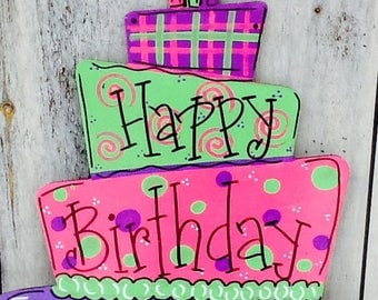Birthday door hanger, birthday door sign, birthday countdown sign, happy birthday sign, cupcake sign, cupcake door sign, cupcake door hanger