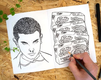 Stranger Things Colouring Book // eleven, netflix, the upside down, eggos