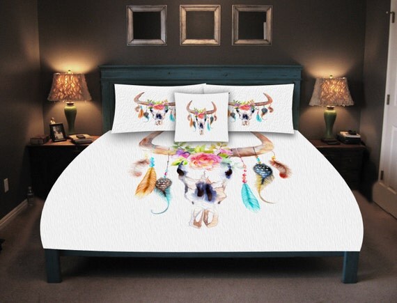 boho chic bull skull bedding southwest dream catcher skull boho chic bull skull bedding southwest dream catcher skull