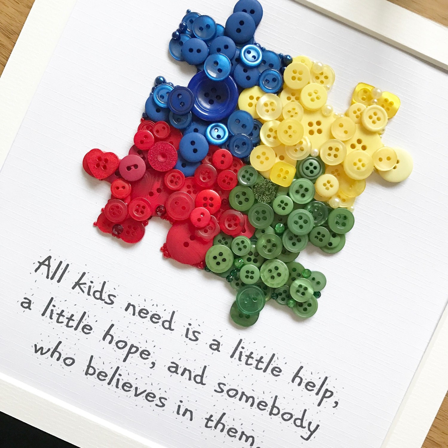 Autism Puzzle Piece Autism Teacher Gift Button ArtAutism
