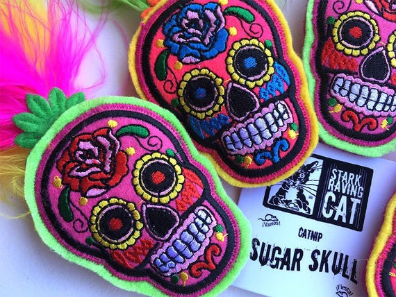 Sugar Skull Catnip Cat Toy
