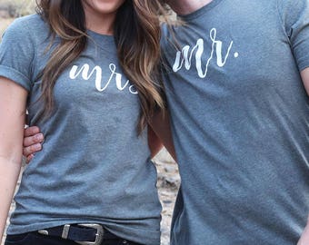 Mr and Mrs Shirts / Hubby Wifey Shirts / Wifey / Hubby / Couples Shirt Set / Wifey Shirt / Hubby Shirt / Mrs Shirt / Wifey Hubby Shirts