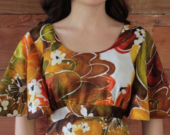 Vintage TORI RICHARD floral print dress