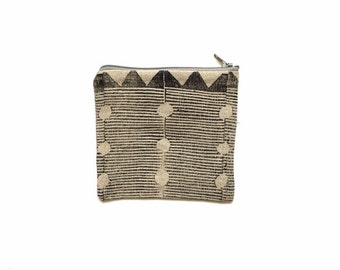 Block printed & painted purse