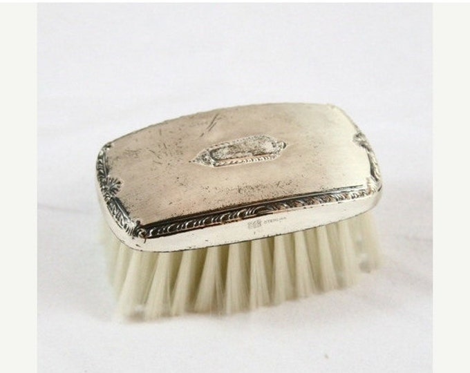 Storewide 25% Off SALE Vintage Sterling Silver Victorian Ladies Vanity Brush Featuring Topside Detailed Scrolling For Elegant Powder Rooms