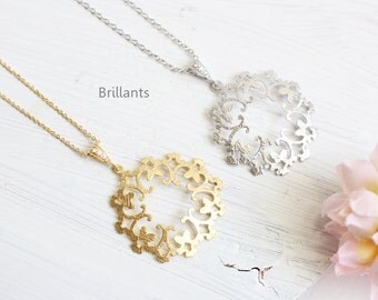 Dainty Ornate filigree necklace, Bridesmaid necklace, Wedding necklace, Wedding jewelry, Everyday necklace, Bridesmaid gift
