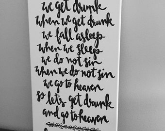 10x20 Irish Toast Handwritten Canvas