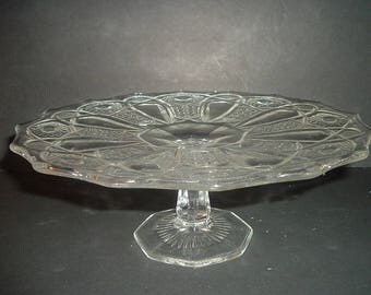 Vintage Pattern Glass Cakestand