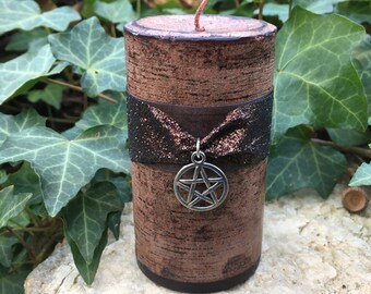 Yule Log™ Candle For Winter Solstice, Yule Log Tradition, and Yule Celebrations. 2x3.5-2x4 Pillar, Choose A Size.