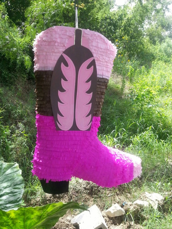 Items similar to Cowgirl boot piñata, Cowboy boot pinata on Etsy