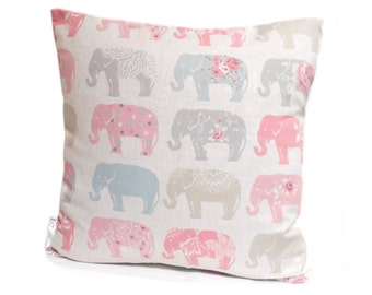 Elephant Cushion Covers, Multi color Elephants Pillow Case, Multicoloured Elephant throw pillow, decorative pillow covers, cushions