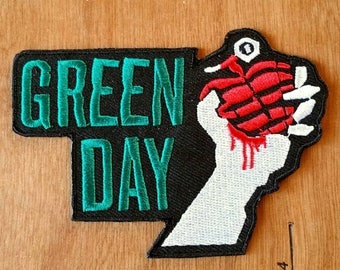 Green Day Embroidered Iron -On Patch 4'' X 3''