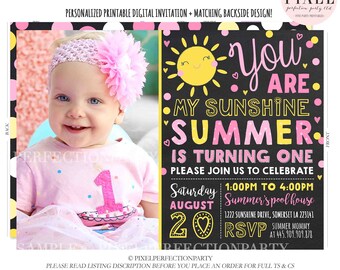 Sunshine Birthday Invitation Sunshine Invitation Our Little Sunshine Invite You Are My Sunshine Party Girls Sunshine Party Light Pink Yellow