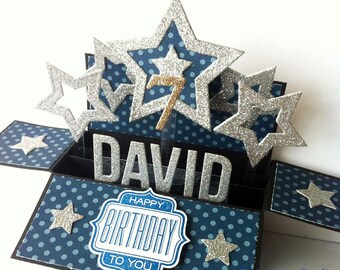Birthday card boyfriend,gift for dad, dad birthday card, brithday card for him, father's day card, Name & Age personalised